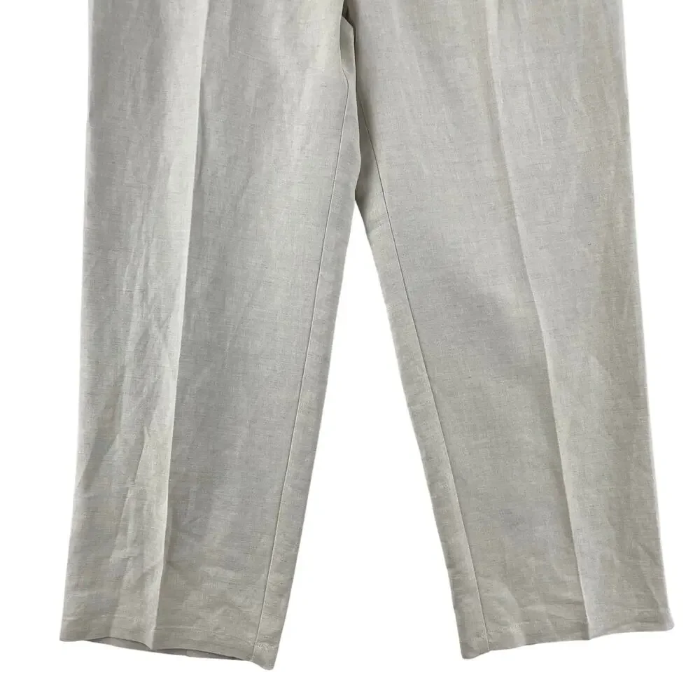 Havana Shirt Co Mens Drawstring Linen Beach Pants SZ XL 40/42 Natural Beige